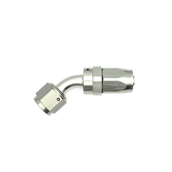 Deatschwerks 8AN Female Swivel 45-Degree Hose End CPE, Anodized DW Titanium