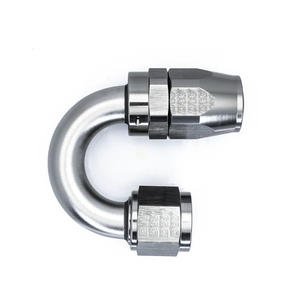 Deatschwerks 10AN Female Flare Swivel 180-Degree Hose End CPE, Anodized DW Titanium