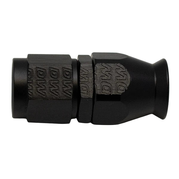 Deatschwerks 6AN Female Swivel Straight Hose End PTFE (Incl 1 Olive Insert), Anodized Matte Black
