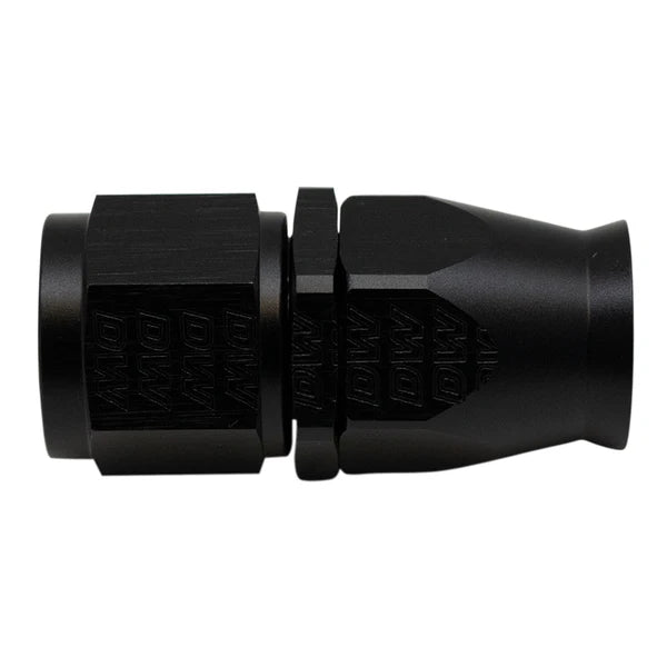 Deatschwerks 10AN Female Swivel Straight Hose End PTFE (Incl 1 Olive Insert), Anodized Matte Black
