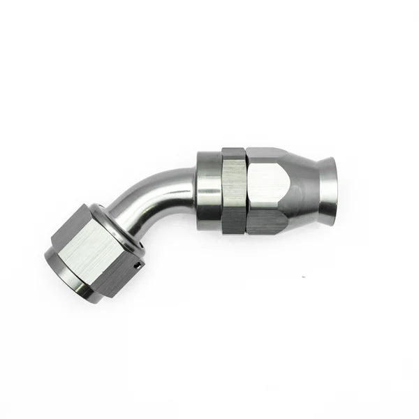 Deatschwerks 10AN Female Swivel 45-Degree Hose End PTFE (Incl 1 Olive Insert), Anodized DW Titanium