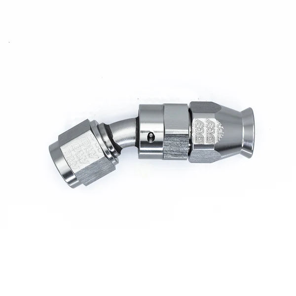Deatschwerks 6 AN Female Flare Swivel (Incl Ferule/Olive) 30-Degree Hose End PTFE, Anodized DW Titanium