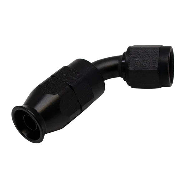 Deatschwerks 6 AN Female Flare Swivel (Incl Ferule/Olive) 60-Degree Hose End PTFE, Anodized Matte Black