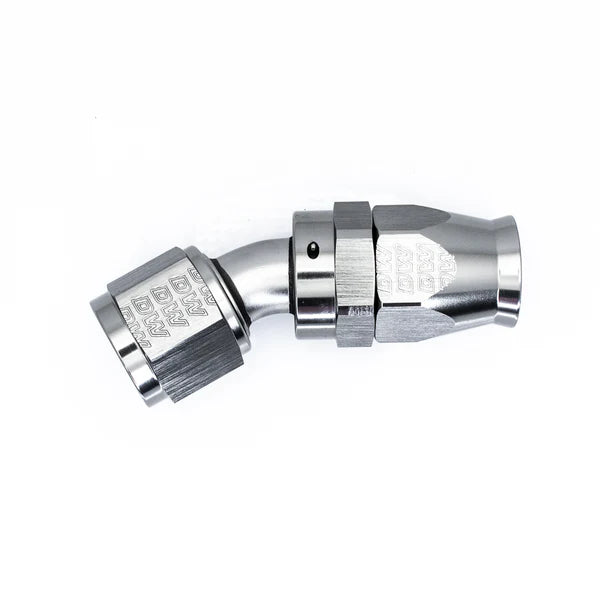 Deatschwerks 10AN Female Flare Swivel (Incl Ferule/Olive) 30-Degree Hose End PTFE, Anodized DW Titanium