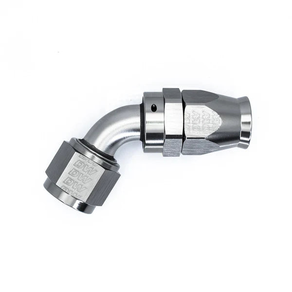 Deatschwerks 10AN Female Flare Swivel (Incl Ferule/Olive) 60-Degree Hose End PTFE, Anodized DW Titanium