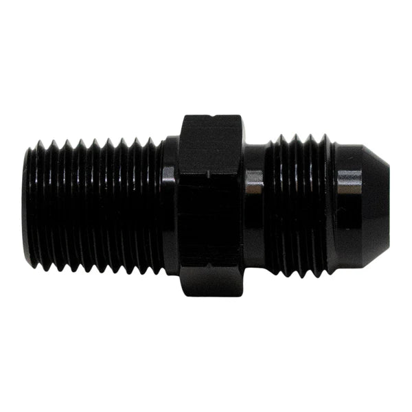 Deatschwerks 6AN Male Flare to 1/4 Inch Male NPT Adapter, Anodized Matte Black