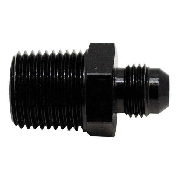Deatschwerks 6AN Male Flare to 1/2 Inch Male NPT Adapter, Anodized Matte Black