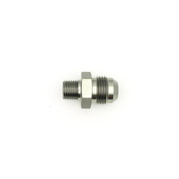 Deatschwerks 8AN Male Flare to 1/4 Inch Male NPT Adapter, Anodized DW Titanium