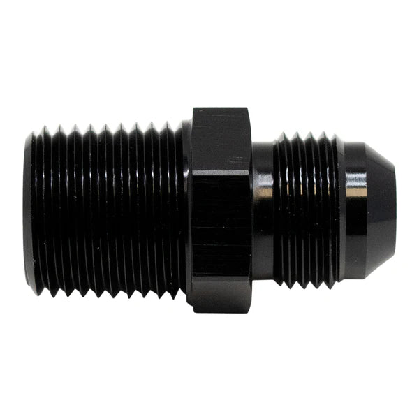 Deatschwerks 8AN Male Flare to 1/2 Inch Male NPT Adapter, Anodized Matte Black