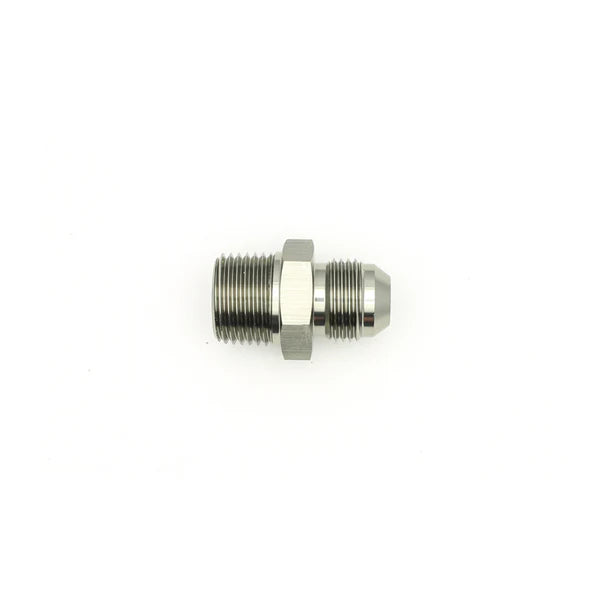 Deatschwerks 8AN Male Flare to 1/2 Inch Male NPT Adapter, Anodized DW Titanium