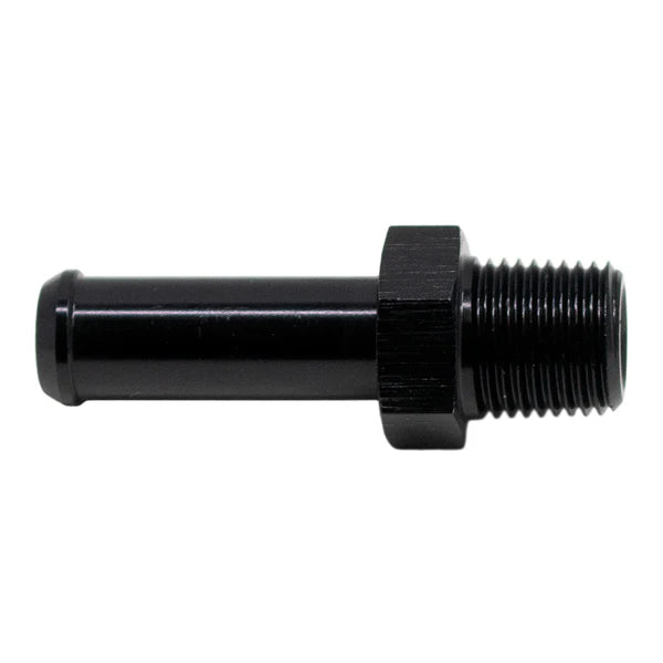Deatschwerks 1/8 Inch NPT Male Thread, 5/16 Inch Hose Barb, Anodized Matte Black