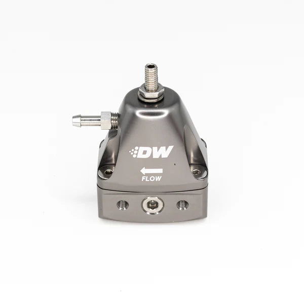 Deatschwerks DWR1000iL in-line adjustable fuel pressure regulator, universal fitment - titanium