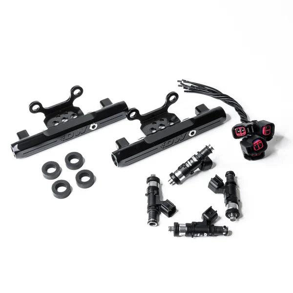 Deatschwerks Subaru side feed to top feed fuel rail conversion kit and 1000cc fuel injectors for 04-06 STI and Legacy GT