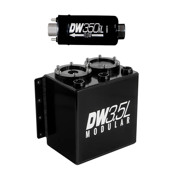 Deatschwerks 3.5L modular surge tank, universal. Includes 1 350iL In-line Fuel Pump