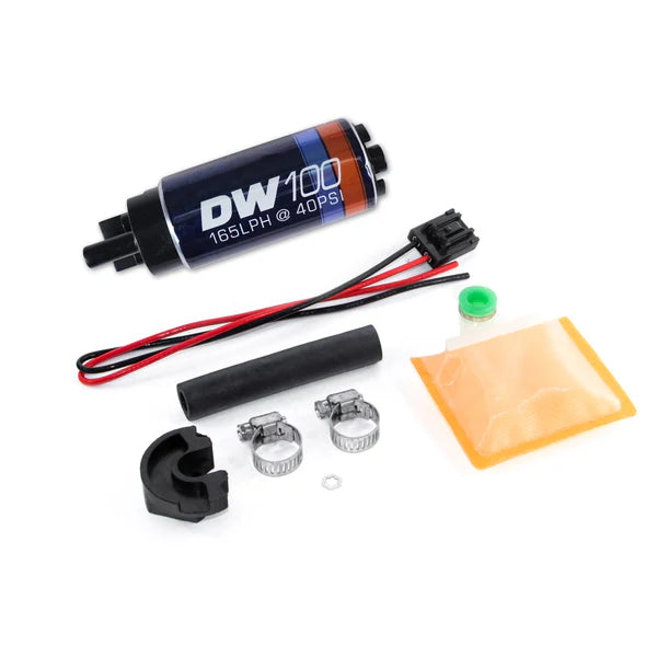 Deatschwerks DW100 series, 165lph in-tank fuel pump w/ install kit for 240sx 89-94 OE REPLACEMENT