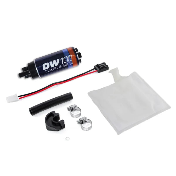 Deatschwerks DW100 series, 165lph in-tank fuel pump w/ install kit for Subaru Impreza (exc WRX and STI) 93-07 and Legacy 90-99 and 05-07 OE REPLACEMENT