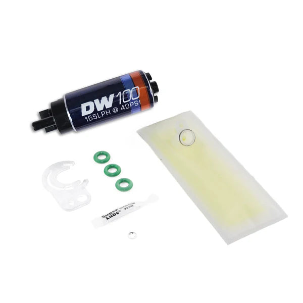 Deatschwerks DW100 series, 165lph in-tank fuel pump w/ install kit for Miata 89-93