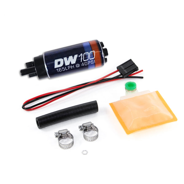 Deatschwerks DW100 series, 165lph in-tank fuel pump w/ Universal Install Kit. Fits Most.