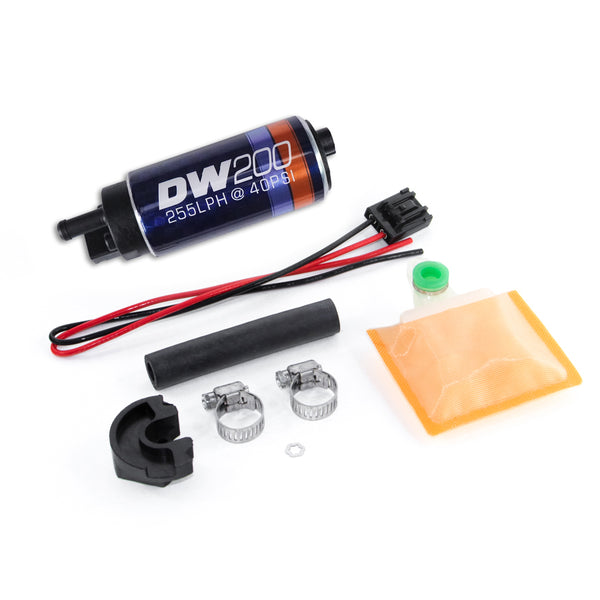 Deatschwerks DW200 series, 255lph in-tank fuel pump w/ install kit for 240sx 89-94 and 91-01 Q45