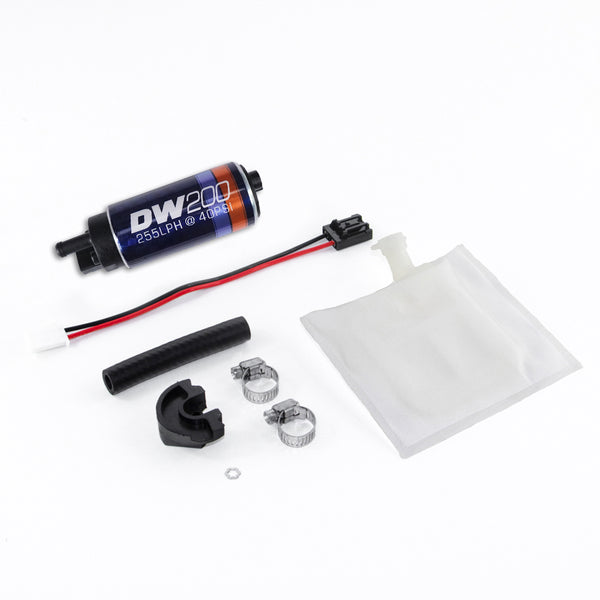 Deatschwerks DW200 series, 255lph in-tank fuel pump w/ install kit for Forester 97-07, Impreza (including WRX and STI) 93-07 and Legacy GT 90-99 and 05-07
