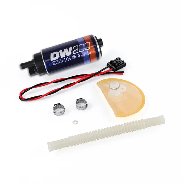 Deatschwerks DW200 series, 255lph in-tank fuel pump w/ install kit for Nissan 370z 2009-2015, and Infiniti G37 2008-2014