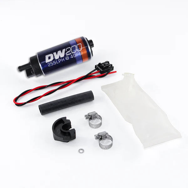 Deatschwerks DW200 series, 255lph in-tank fuel pump w/ install kit for Nissan 240sx/Silvia 1994-2002 S14 and S15