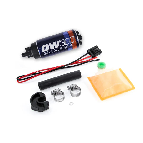 Deatschwerks DW300 series, 340lph in-tank fuel pump w/ install kit for 89-94 240sx and 91-01 Q45