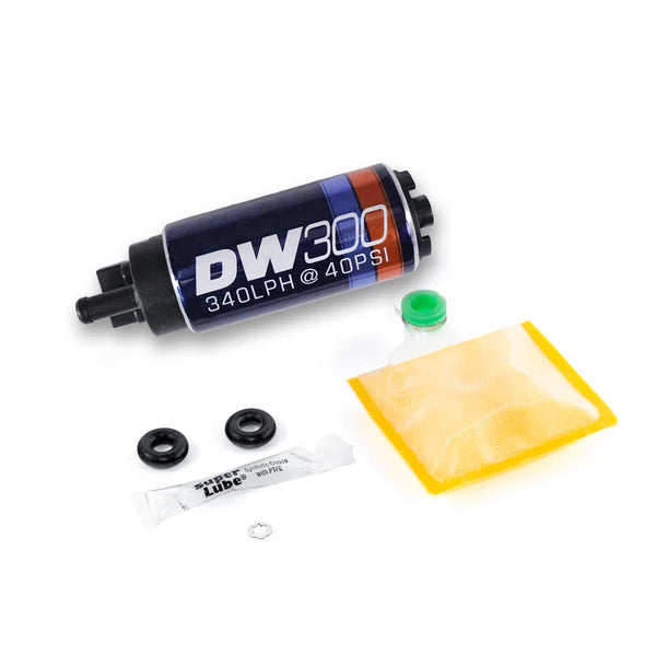 Deatschwerks DW300 series, 340lph in-tank fuel pump w/ install kit for Eclipse (turbo AWD) 95-98 and EVO 8/9 2003-2006