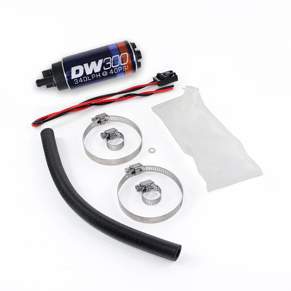 Deatschwerks DW300 series, 340lph in-tank fuel pump w/ install kit for 90-96 Nissan 300ZX and 93-98 Nissan Skyline 2.5LT, 2.6LTT