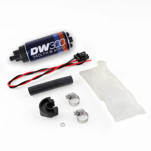 Deatschwerks DW300 series, 340lph in-tank fuel pump w/ install kit for Nissan 240sx 1994-2002 S14 and S15