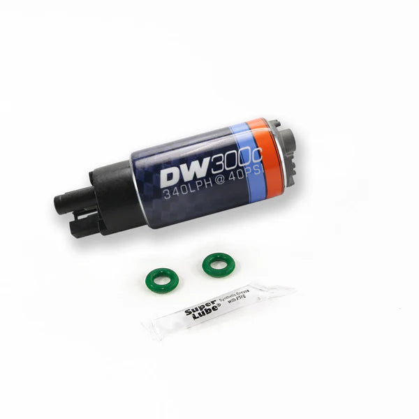 Deatschwerks DW300C series, 340lph compact fuel pump without mounting clips w /Install Kit for RSX 02-06,Civic 01-05, MX5 2006-2015