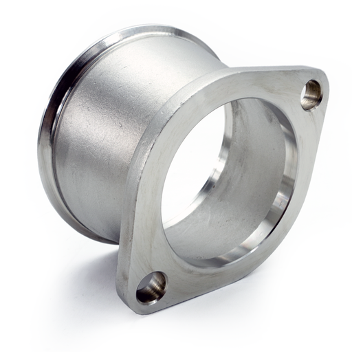 PHR 4.0" Vband to 3.0" 2-bolt adapter, V2, Cast
- Adapts PHR exhuast to factory-style downpipe or cat