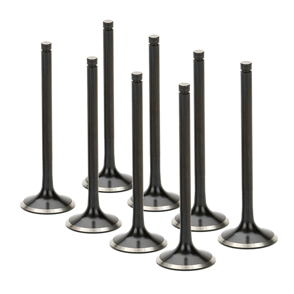 Supertech Stainless Steel Black Nitride Exhaust Valves for a Honda K20Z3 - Flat