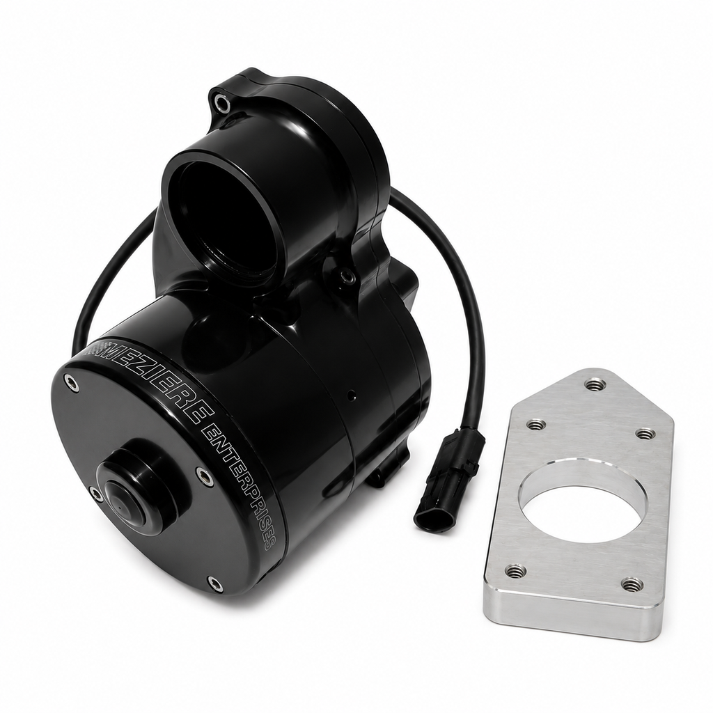 PHR PowerHouse Racing Meziere Electric Water Pump, Radiator Mounted, Single Out, 55 GPM