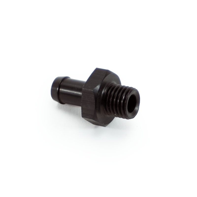 PHR PowerHouse Racing M12 X 1.5 to 5/16 barb fitting, Straight, Aluminum Anodized Black