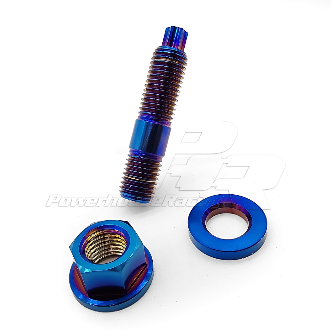 PHR PowerHouse Racing PHR Titanium Stud Kit, M10X1.25, 6pt, 41mm - Includes Stud, Nut and Washer