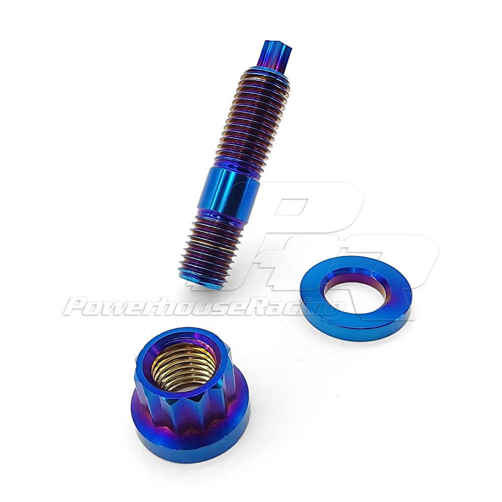 PHR PowerHouse Racing PHR Titanium Stud Kit, M10X1.25, 12pt, 41mm - Includes Stud, Nut and Washer