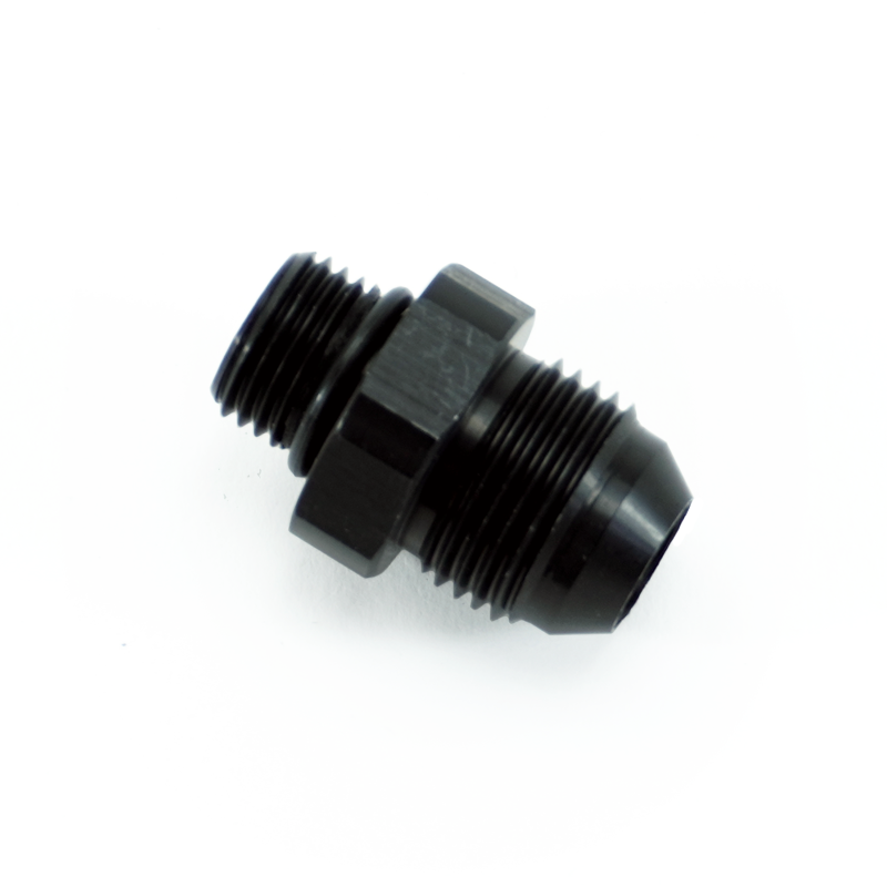 PHR PowerHouse Racing '-6ORB Male to -8AN Male Fitting, Straight, Aluminum, Anodized Black