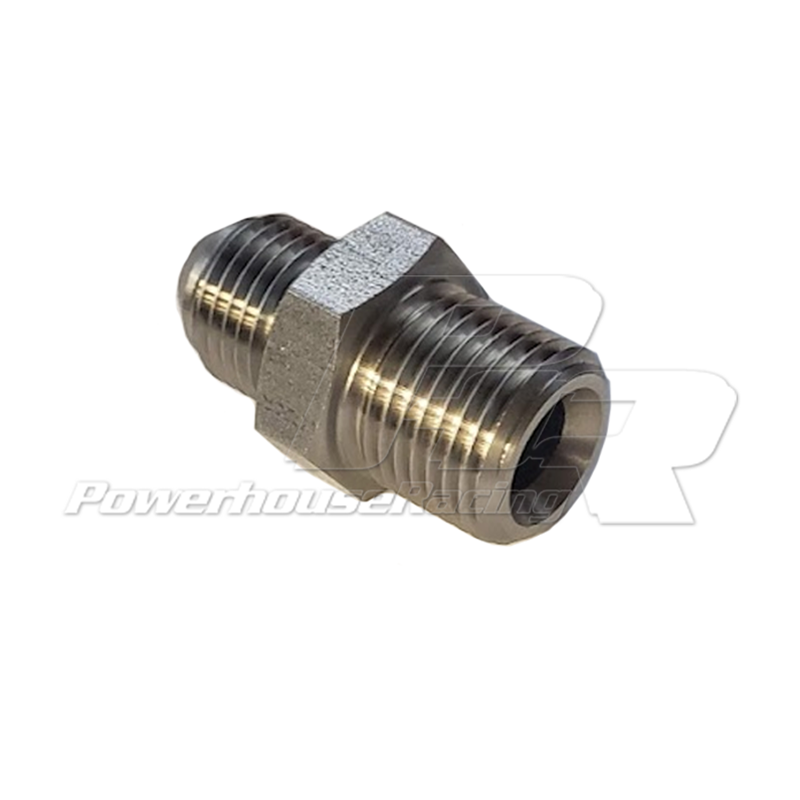 PHR PowerHouse Racing M16X1.5 male compression to -6AN male, Straight, Stainless Steel