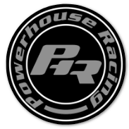 PHR PowerHouse Racing PHR Logo Sticker, 6 inch diameter, Grey