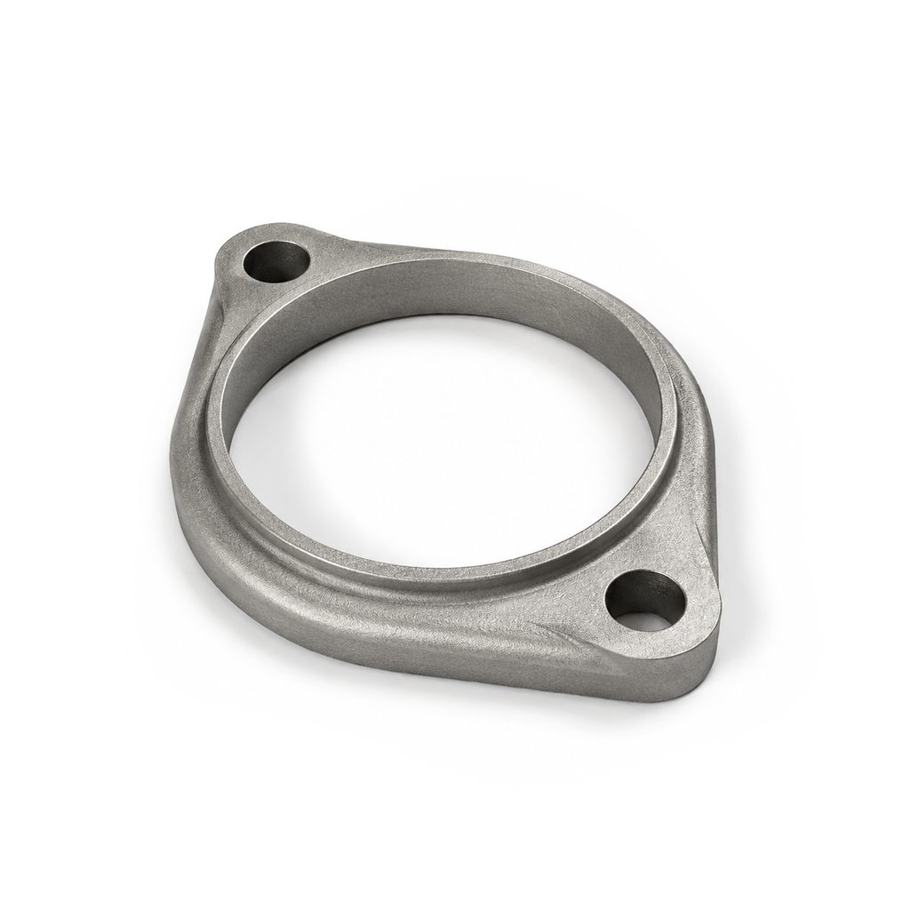PHR PowerHouse Racing Flange, Stainless Steel, 2-Bolt, Unthreaded, 3" Opening with Weld Lip