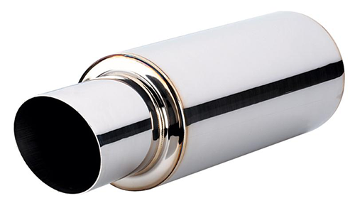 PHR PowerHouse Racing TPV Universal Muffler, 4" Round Straight Cut Tip (3" inlet - 23" long)