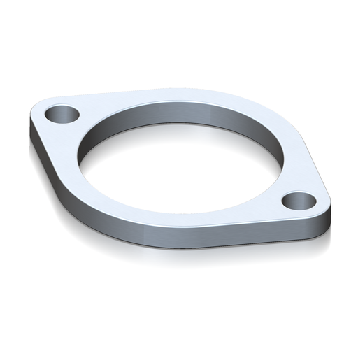 PHR PowerHouse Racing Flange, Stainless Steel, 2-Bolt, Unthreaded, 3" Opening