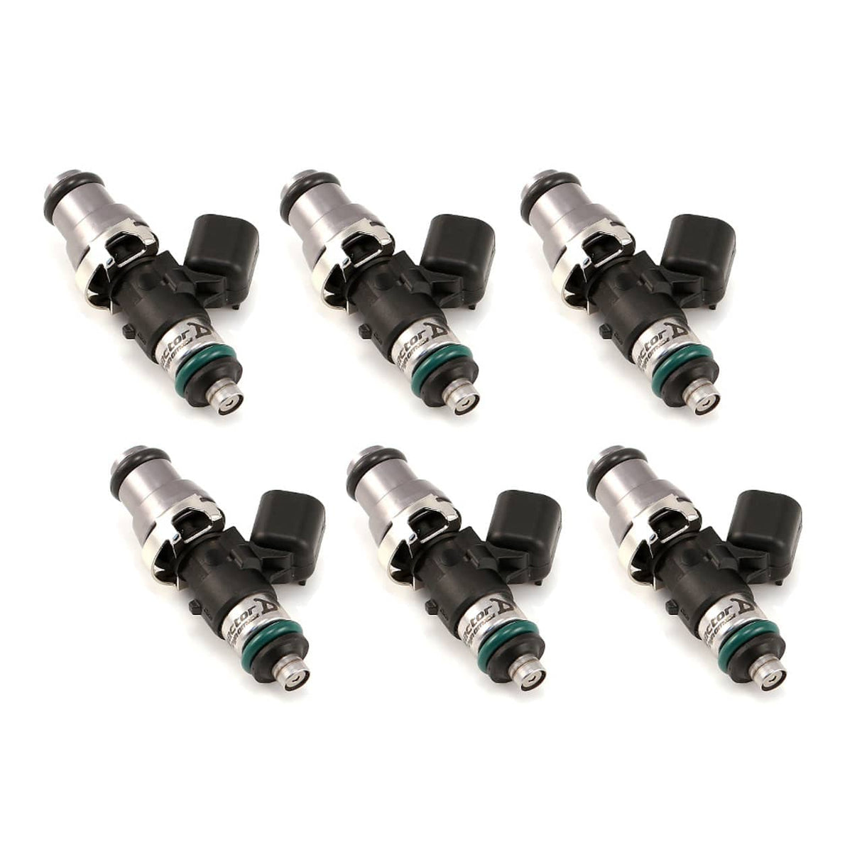 Injector Dynamics ID2600-XDS, for BA/BF Ford Falcon XR6 turbo. 14 mm (grey) adaptor top AND (silver) BOTTOM adaptor. Set of 6.