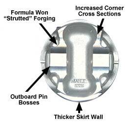 Manley Platinum Series "Turbo Tuff" Piston Kit Supra 2JZ 3.0Ltr (86mm Stroke) Standard Crank - Future Motorsports - ENGINE BLOCK INTERNALS - Manley Performance - Future Motorsports