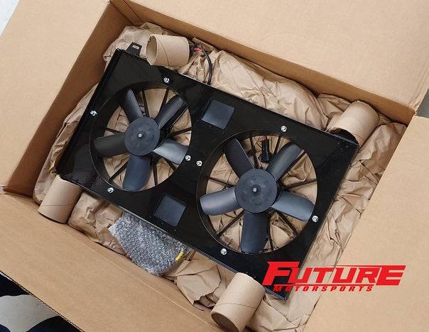 PowerHouse Racing PHR Dual High-Performance Spal Fan Kit Supra JZA80 2JZ - Black Edition - Open Box - Future Motorsports - RADIATOR - OPEN BOX TOYOTA PARTS - Future Motorsports