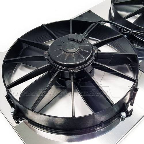 PowerHouse Racing PHR Dual High-Performance Spal Fan Kit Supra JZA80 2JZ - Raw Finish Open Box - Future Motorsports - RADIATOR - OPEN BOX TOYOTA PARTS - Future Motorsports