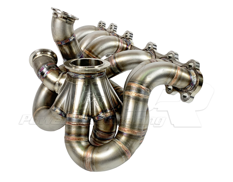 PHR V45 BILLET Turbo Manifold for 2JZ-GTE - V-Band Single-Scroll Billet Collector for Sportsman Cover PTE Turbo
- Equal Length Runner Design
- 1.5" 304L Stainless Steel Schedule 10 Primaries (1.68" ID)
- Dual 44/46mm Wastegate Flanges