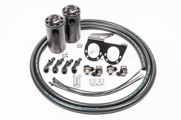 RADIUM ENGINEERING DUAL CATCH CAN KIT, CCV, NISSAN R35 GT-R, FLUID LOCK
