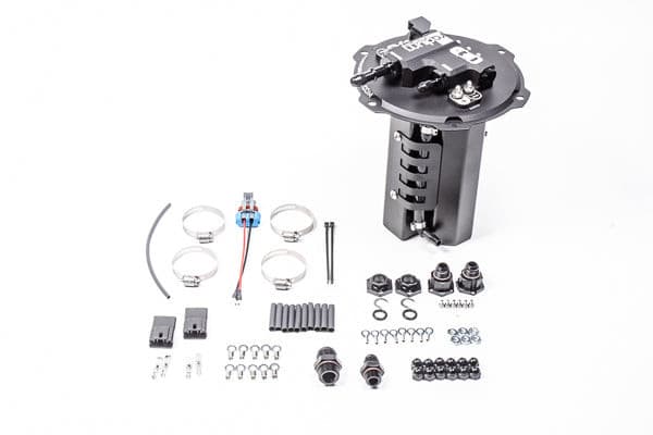 RADIUM ENGINEERING FUEL HANGER, EVO X, PUMPS NOT INCLUDED, WALBRO GSS342, AEM 50-1220